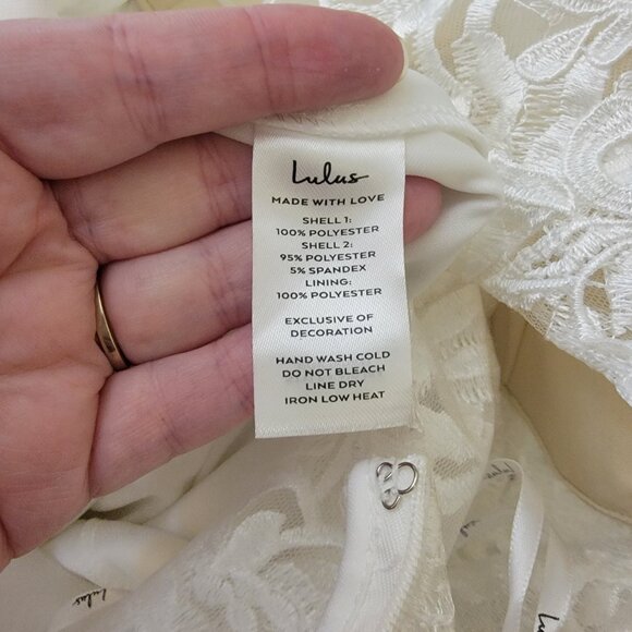 Lulus Alluring Amour White Embroidered Lace Jumpsuit, 2065896, Size M, $50 - Picture 8 of 11